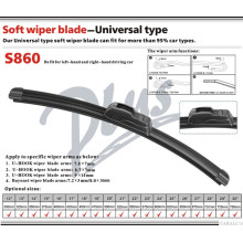 S860 4s Shop Smooth Long Service Natural Rubber Refill Windshield Driver Multifit Flat Bracketless Soft Wiper Blade